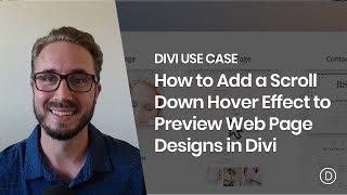 How to Add a Scroll Down Hover Effect to Preview Web Page Designs in Divi