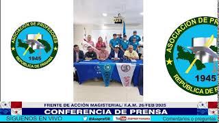 CONFERENCIA DE PRENSA GREMIOS DOCENTES