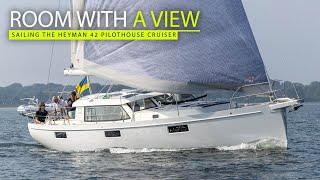 Heyman 42PPH - sailing this handsome new decksaloon cruiser packed with ideas and space...