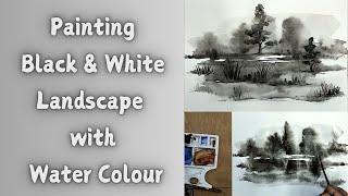 Painting a Black & White Landscape with Water Colour | Art Instinct