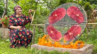 Grandma Cooked Juicy Beef Steak Over the Fire - Forget All Steak Recipes Ever!
