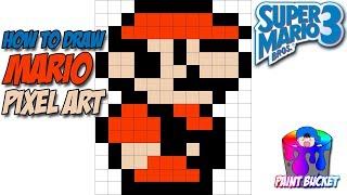 How to Draw Super Mario Bros. 3 - SMB3 Pixel Art Sprites Drawing Tutorial