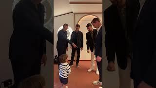 Rafael Nadal son high fives Djokovic, Murray and Federer #short