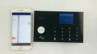 How does the WiFi alarm system use AP mode to connect to WiFi?