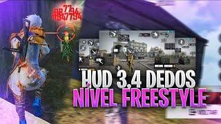 OS BRABOS!!  TOP 4 MELHORES HUD 3,4 DEDOS FREESTYLE FREE FIRE| HUD COMPLETO!