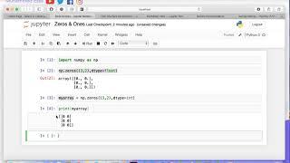16  Data Science Numpy Zeros , Ones & Empty  in array