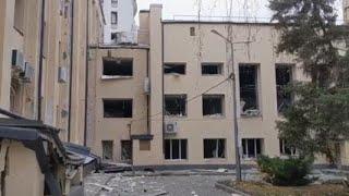 Aftermath of Russia's missile attack on Kharkiv that left at least 23 people injured