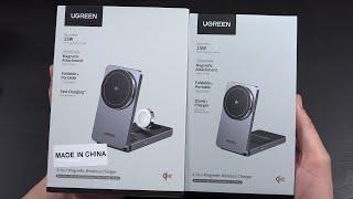 UGREEN MagFlow Qi2 15W 3-in-1 and 2-in-1 Charger Station Unboxing