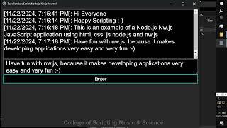 JavaScript Node.js Nw.js Journal Application