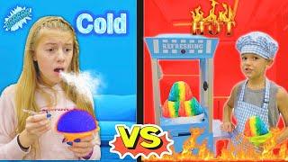 FroZen Hot vs Cold Challenge with Az & Savannah!