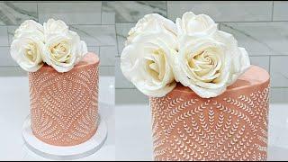 Buttercream stencil technique | Cake decorating tutorials | Sugarella Sweets