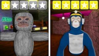 1 Star VS 5 Star Gorilla Tag Horror Fan Games!