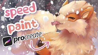 Arcanine Art | Procreate Speedpaint Digital Art Timelapse 