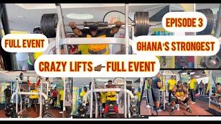 Ghana's strongest Episode 3 full events. pyramid bench press/squat/overhead press