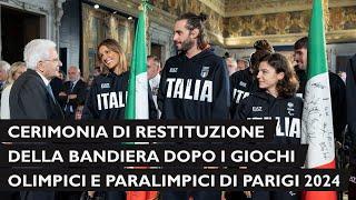 Restituzione della Bandiera da parte degli atleti italiani di ritorno dai Giochi Olimpici