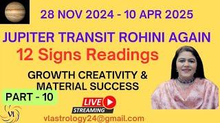 Jupiter Transit Rohini Nakshatra enters again only after 12 Years / 12 Signs Readings by VL #jupiter