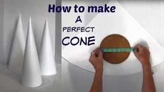 How to make a perfect paper cone. Paper cones for DIY Christmas Trees. Easy Quick Cones.