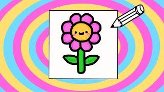 HOW TO DRAW A FLOWER | Draw Flicks