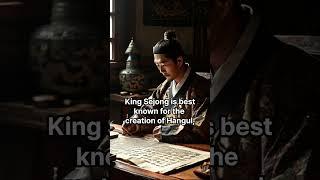 King Sejong created the Korean alphabet, HANGUL