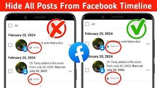 How To Hide All Posts From Facebook Timeline 2024