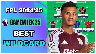FPL Double Gameweek 25: BEST WILDCARD TEAM | Fantasy Premier League Tips 2024/25