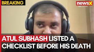 Atul Subhash Suicide: Atul Subhash Listed A Checklist Before His Death | Shocking Details Revealed