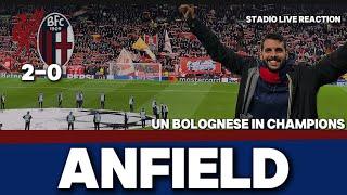 LIVERPOOL BOLOGNA 2-0 STADIO LIVE REACTION ️ CORTEO IN CITTÀ | EMOZIONI DAL SETTORE OSPITI