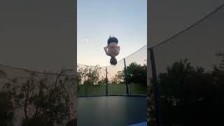 Trampoline skill with a half twist at the end!!