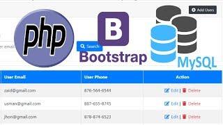 PHP CRUD Tutorial with MySQL & Bootstrap 4 [Create, Read, Update, Delete]