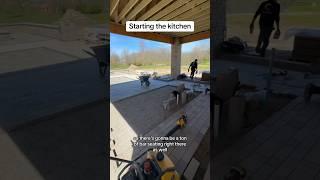 Kitchen/bar groundwork. #paverpatio #hardscape #unilock #outdoorliving