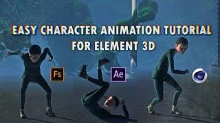 EASY Character Animation TUTORIAL For Element 3D