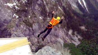 Incredible Mountain Shelter BASE Jump | 4 Swiss BASE Jumps