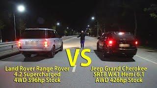 БИТВА КРОССОВЕРОВ! Supercharged Range Rover бросил вызов Jeep Grand Cherokee SRT8