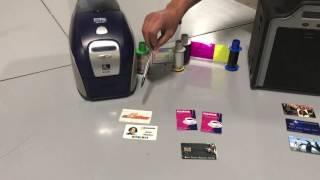 Direct-to-card and retransfer card printers