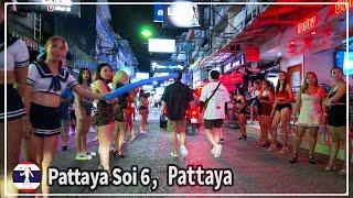 Pattaya Soi 6, a long-standing center of Pattaya nightlife. updated on August 12, 2024.