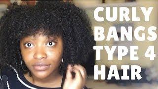 Curly Bangs Type 4 hair