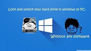 How to lock drive in windows