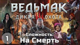 ВЕДЬМАК 3 ПРОХОЖДЕНИЕ максимальная сложность НА СМЕРТЬ, WITCHER 3 дикая охота. Начало прохождения