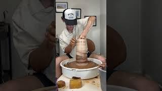 Checkerboard pottery vase! #artist