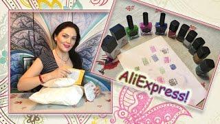 Посылка из Китая   AliExpress!Китайские лаки для Стемпинга и гель лаки Born Pretty с Алиэкспресс.