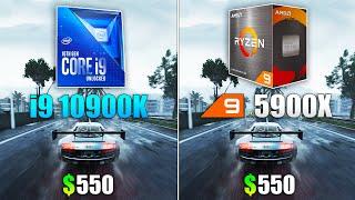 Ryzen 9 5900X vs Core i9 10900K - Test in 10 Games