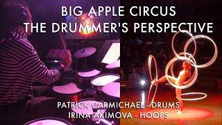 Patrick Carmichael drumming at the Big Apple Circus, featuring Irina Akimova