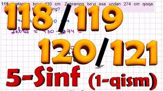 118-119-120-121-masala 5-sinf MATEMATIKA javoblari