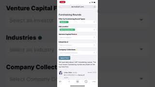 Find startups by Funding Round, Location, Investors and Industry