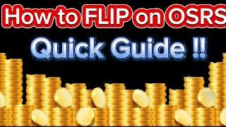 How to flip on osrs and make money ( quick guide!! )