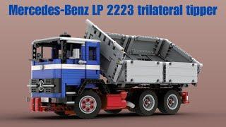 Mercedes-Benz LP 2223 trilateral tipper - Lego MOC by OldOlneyLego