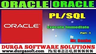 Oracle Tutorial||onlinetraining||pl/sql|| Execute Immediate  part-1 by Basha