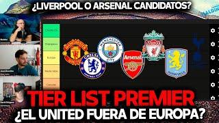 TIER LIST PREMIER LEAGUE: ¿ACABARÁ EL UNITED FUERA DE EUROPA? ¿PUEDEN GANARLA LIVERPOOL O ARSENAL?