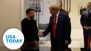 Trump, Ukrainian President Volodymyr Zelenskyy hold meeting | USA TODAY