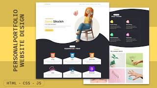 Create A Responsive Personal PORTFOLIO Website Design Using [ HTML CSS JS ] - Step By Step